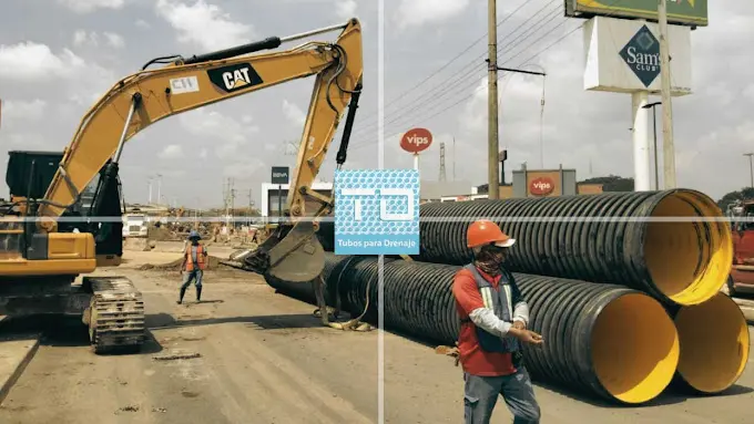 Entrga e instalación de tubo corrugado pead en grandes dimensiones, solucion personalizada